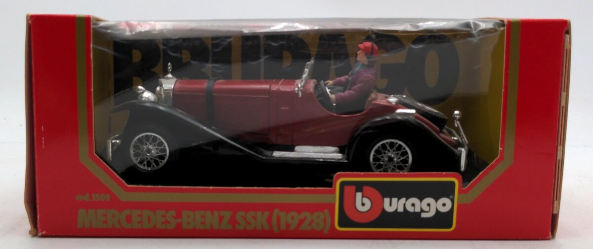 Burago 1509 1:24 Scale Mercedes-Benz SSK 1928 Red & Black