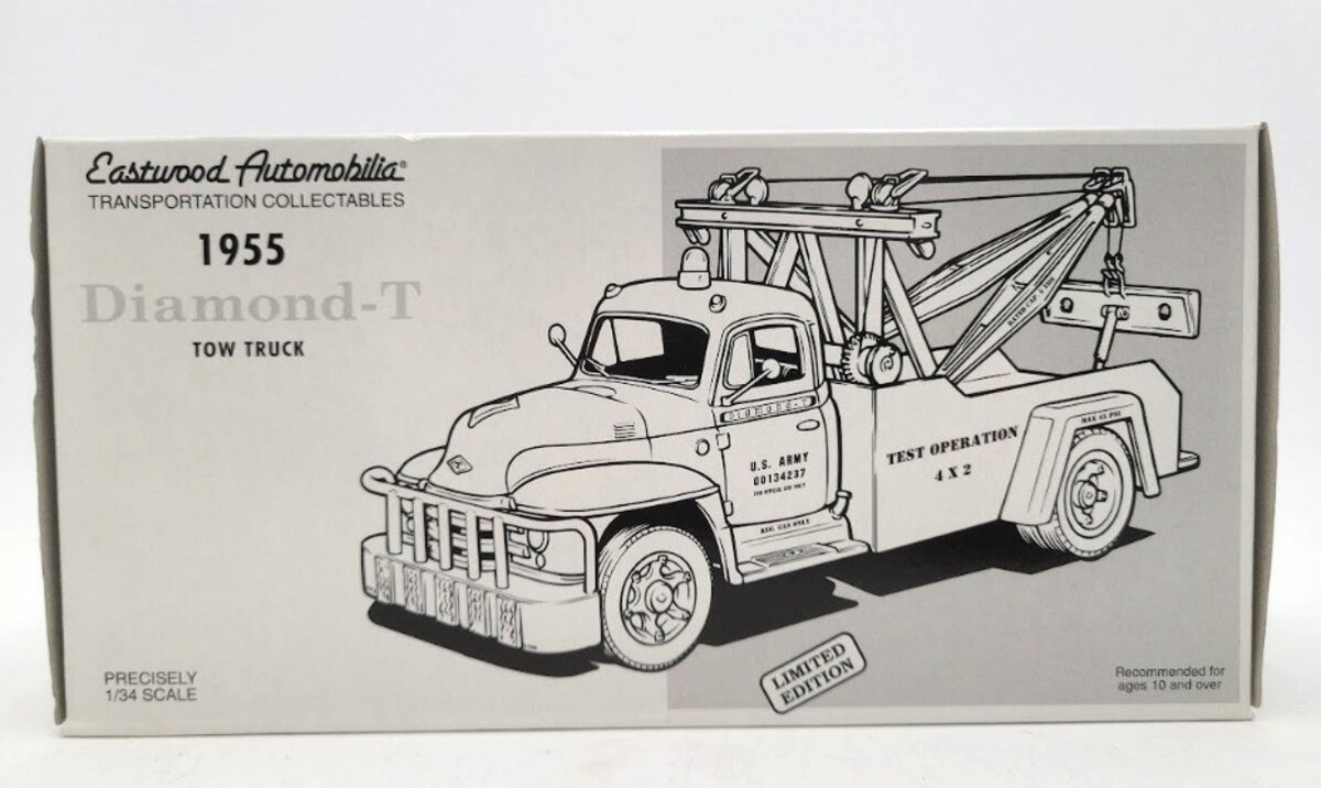 First Gear 19-2144 1:34 Scale Eastwood Automob1955 Diamond-T Tow Truck Diecast