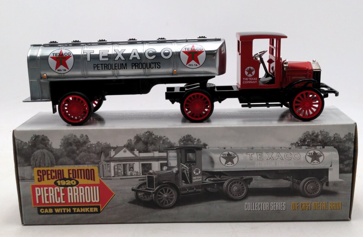 Ertl 2409U 1:25 1920 Pierce Arrow Cab w/ Tanker "Texaco Petroleum" Coin Bank