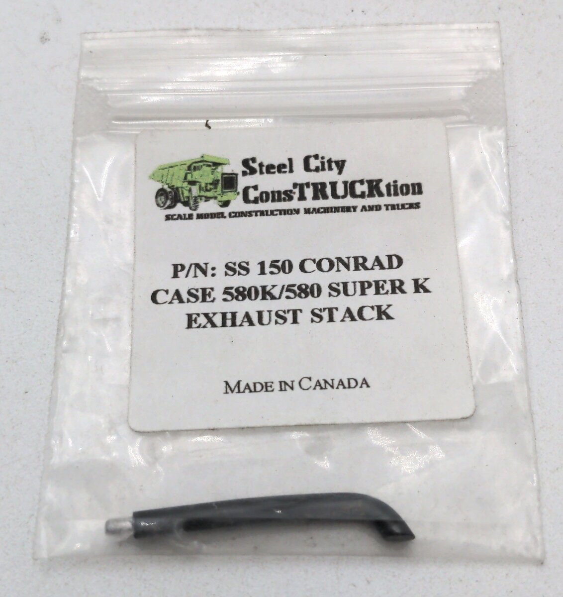 Steel City SS150 1:35 Conrad Case 580K/580 Super K Exhaust Stack