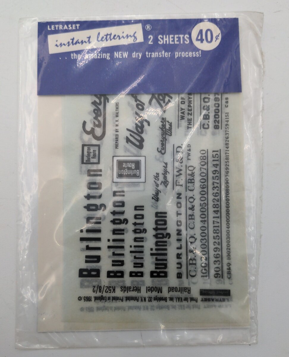 Visual Art Industries, INC. K52/8/2 Burlington Instant Lettering 2 PC.