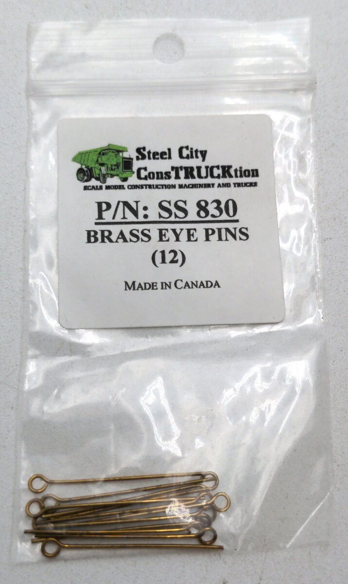 Steel City SS830 1:50 Brass Eye Pins (12)