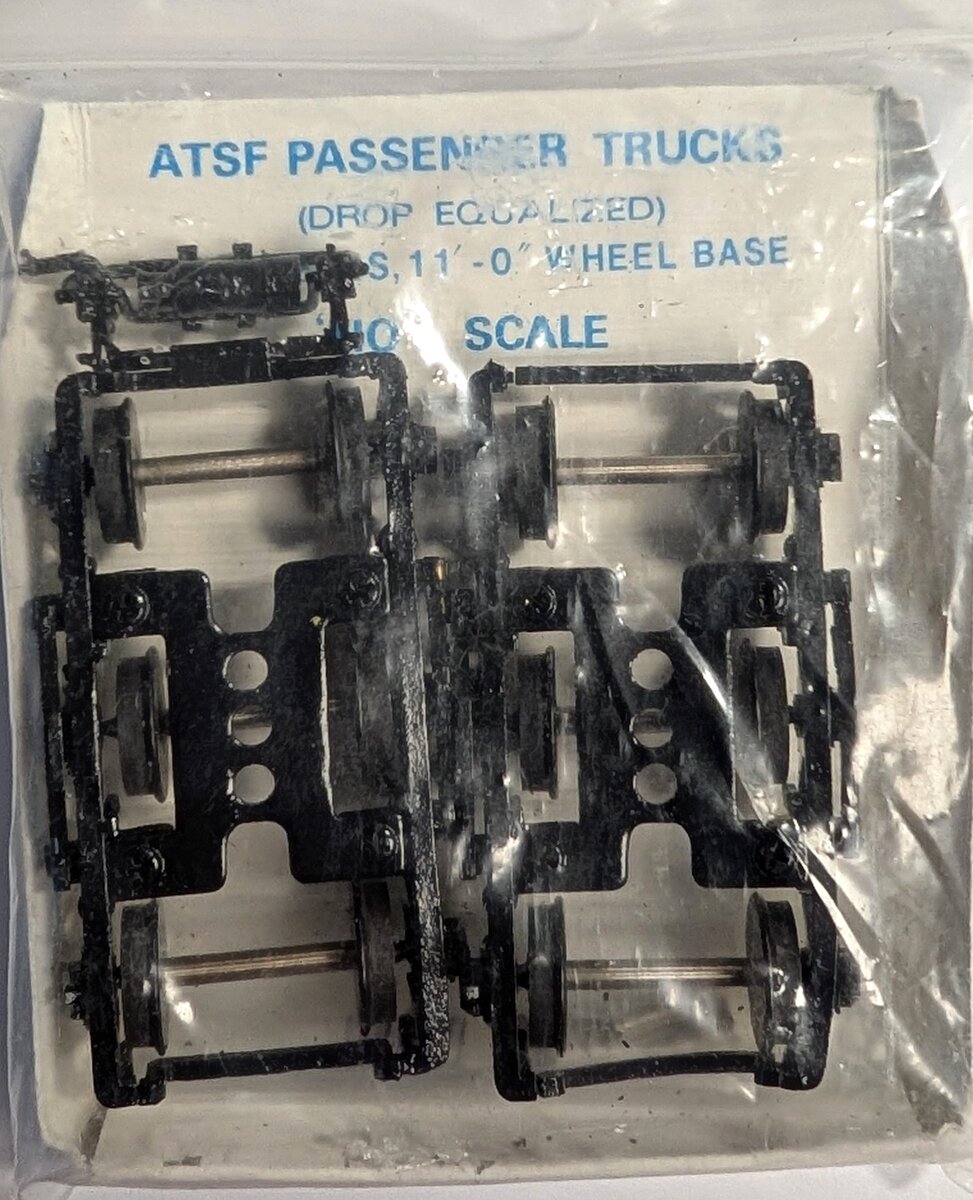 Pecos River Brass HO ATSF Drop Equalized 36" Wheels 11'-0" Wheel Base Trucks