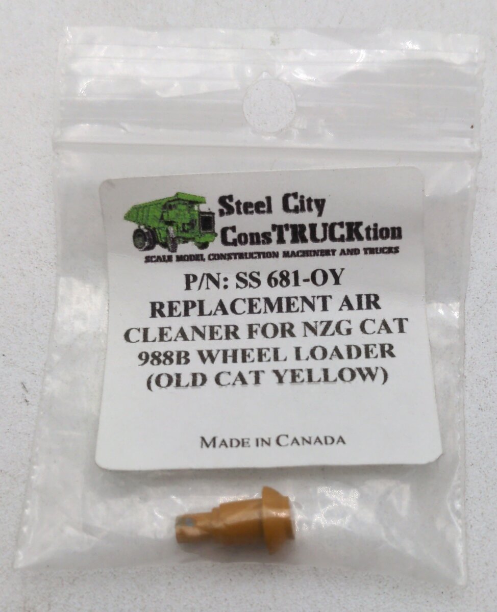 Steel City SS681-OY 1:50 Caterpillar Air Cleaner-NZG 988B-Old Yellow