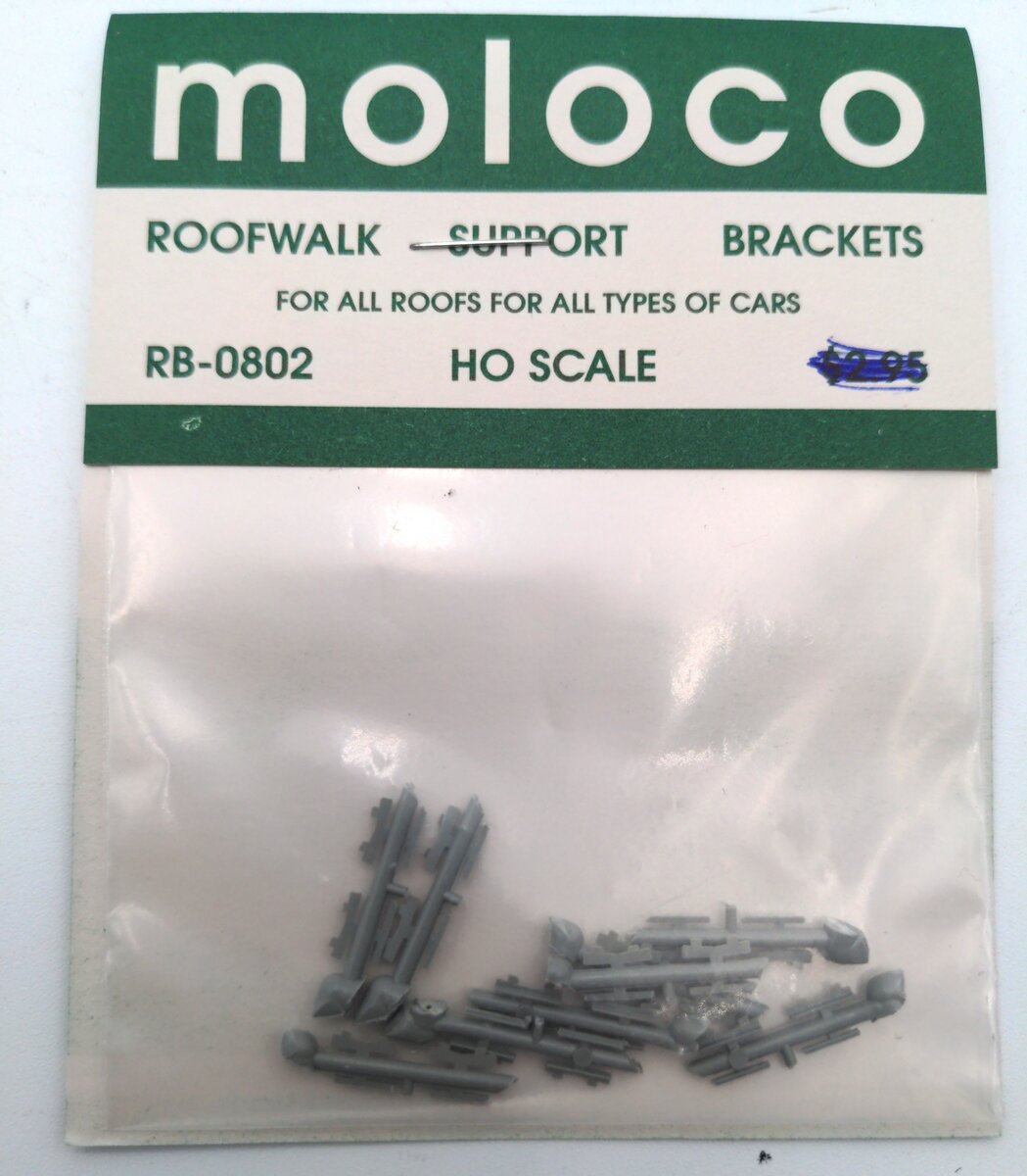 Moloco RB0802 HO Scale Roofwalk Support Brackets