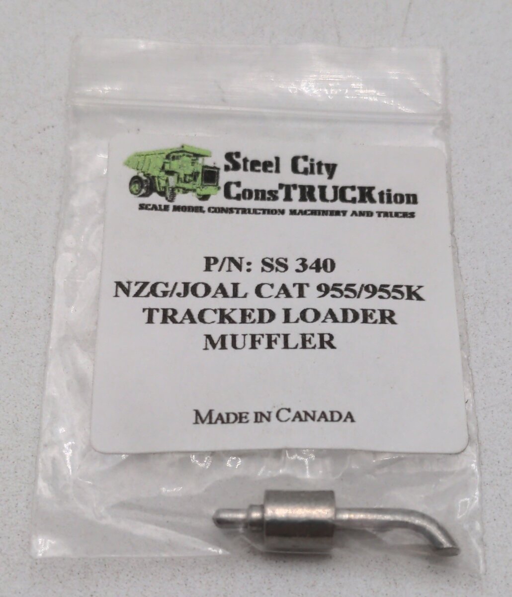 Steel City SS340 1:50 Caterpillar Muffler - NZG 955/955K Loader