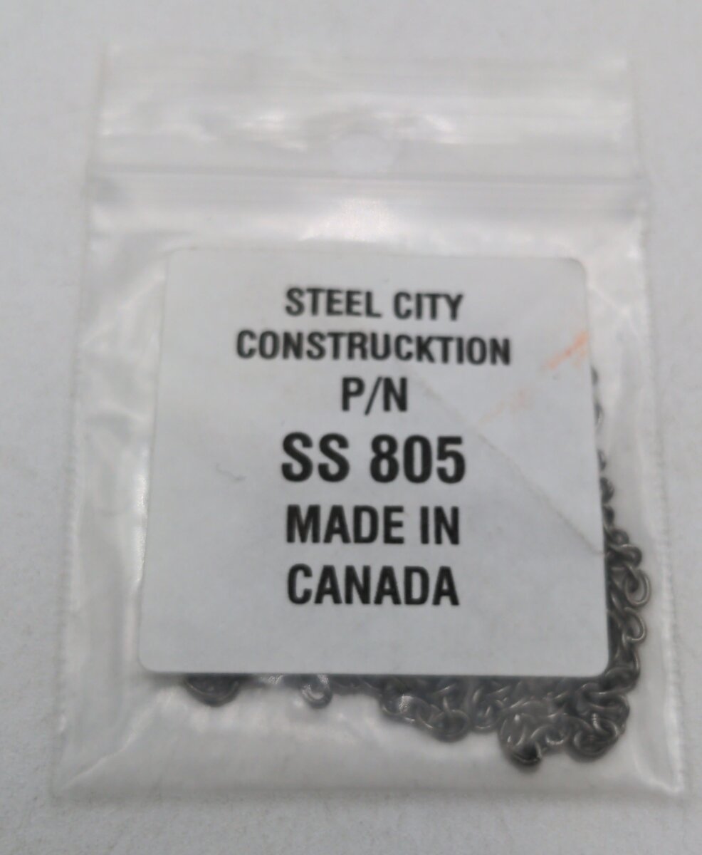 Steel City SS805 1:50 Chain -.024in x .134in x 3' Silver