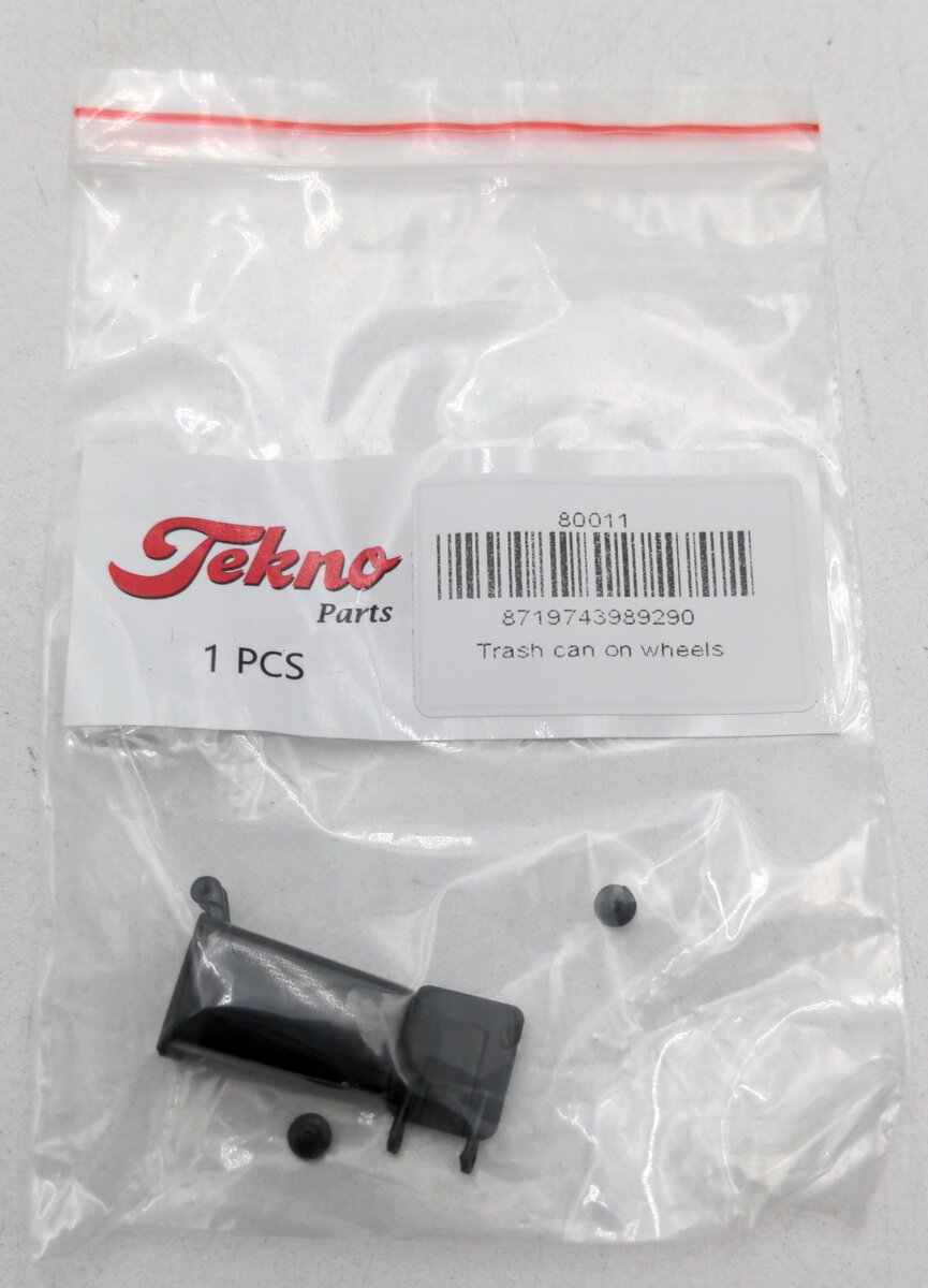 Tekno 80011 1:50 Trash Can w/Wheels