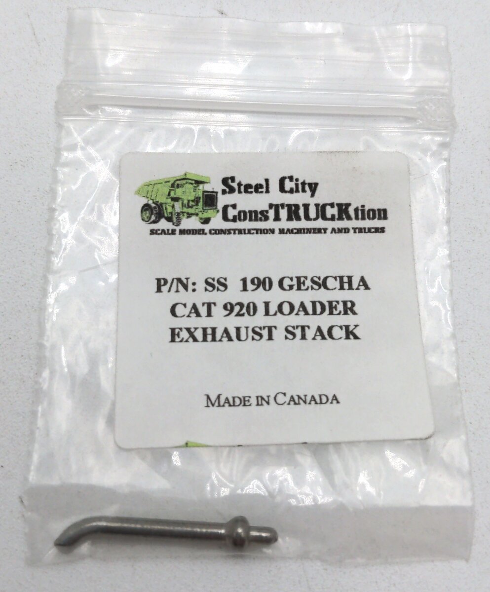 Steel City SS190 1:50 Caterpillar Exhaust Stack - Conrad 920 Wheeled