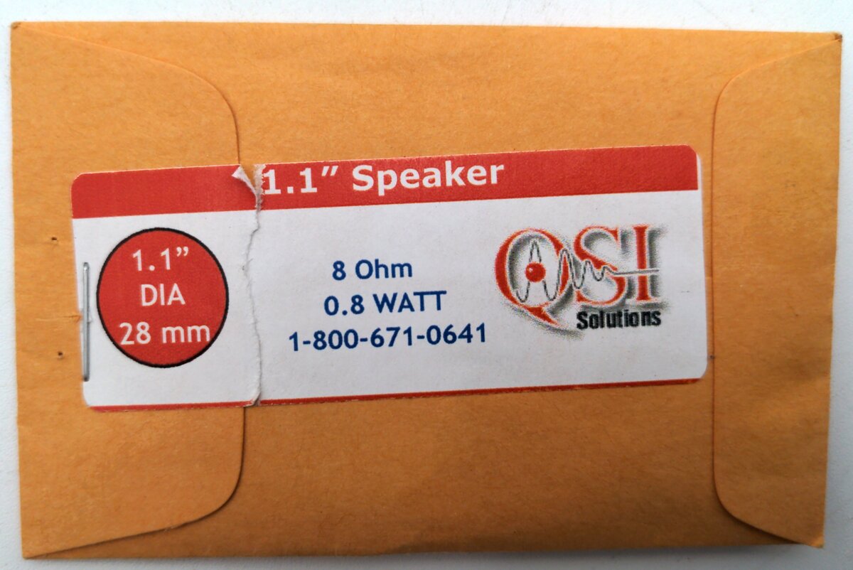 QSI 1.1" DIA 28mm Speaker 8 OHM 0.8 Watt