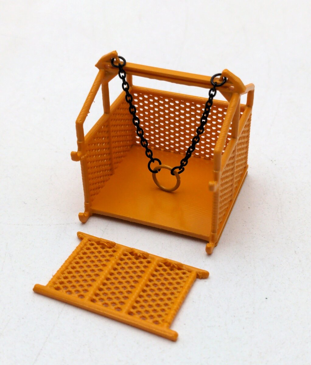 Evot EV3D-CB-Y 1:50 Cargo Basket w/Drop Gate - Yellow