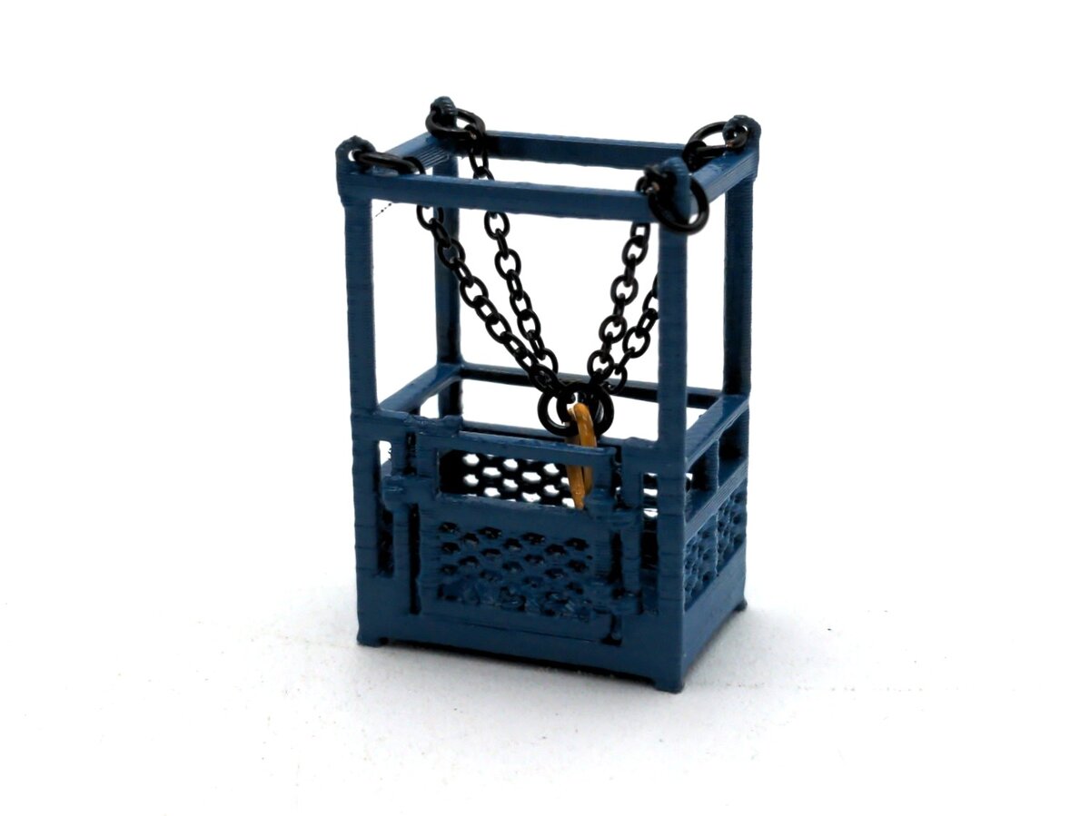Evot EV3D-MC2-87-B 1:87 Man-Lift Cage - Two Person - Blue