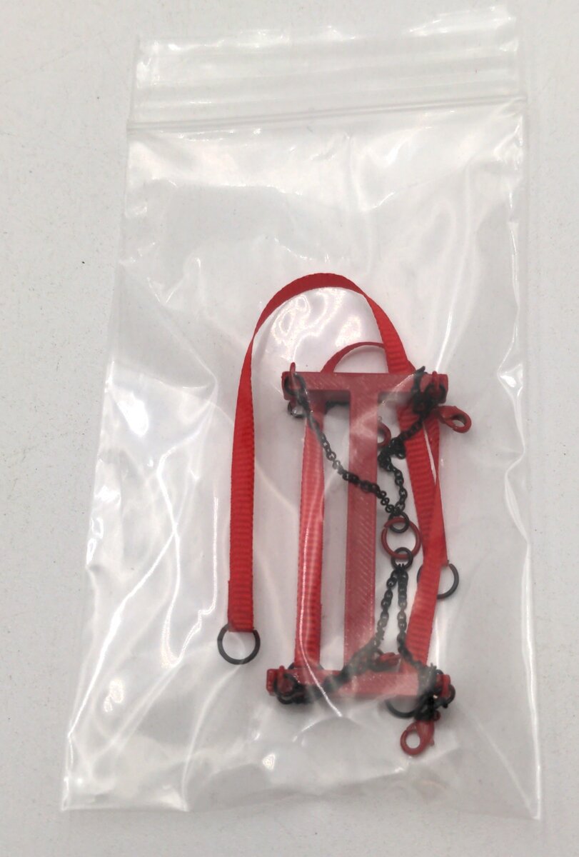 Evot EV3D-IB-87-R 1:87 I-Beam Lifting Frame w/Straps - Red