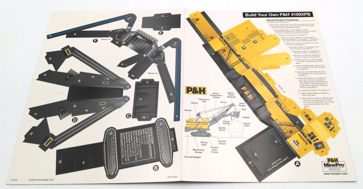P&H Minepro Services PH200 4100XPB Punch Out Card