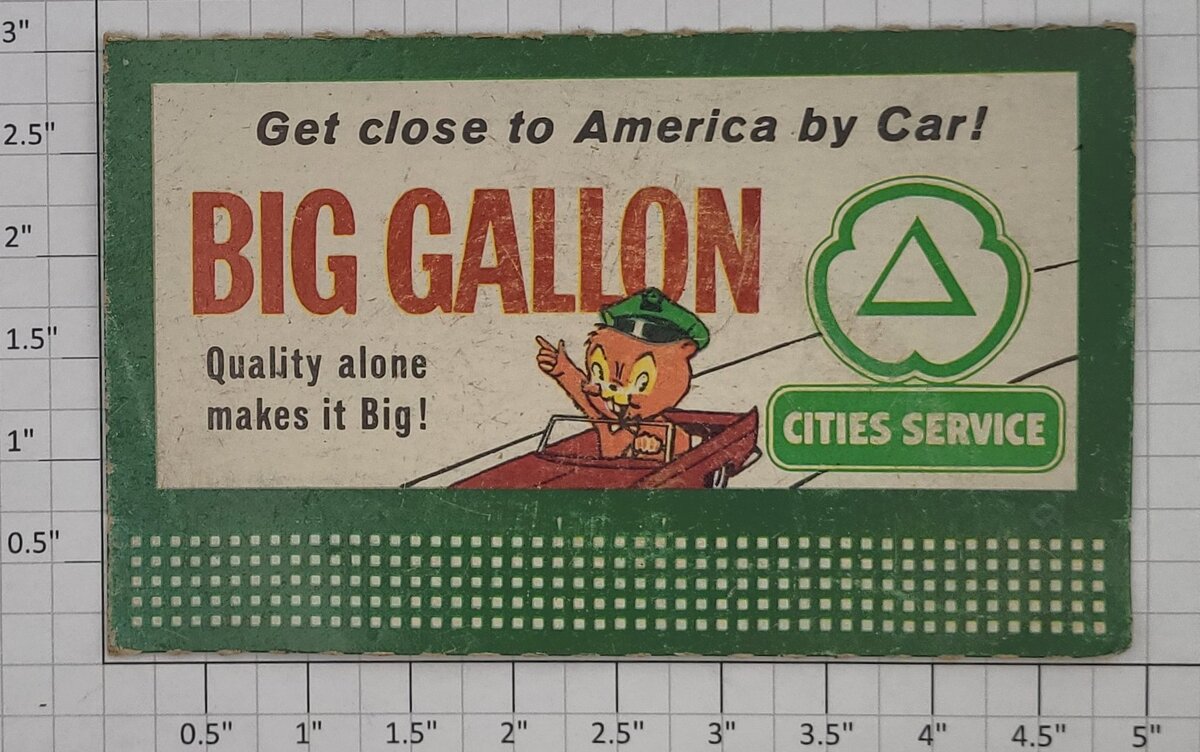Lionel 310-35 Cities Service "Big Gallon" Standard Lionel Billboard Insert