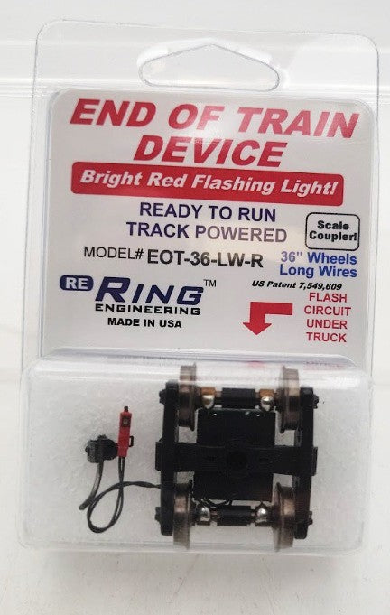 Ring Engineering EOT-36-LW-R 36" Wheels Long Wires Bright Red Flashing Light