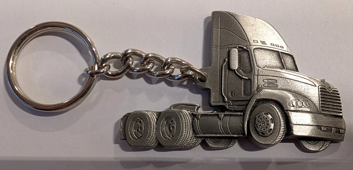 Unknown Manufacturer Pewter Mack Truck "Vision By Mack" Keychain