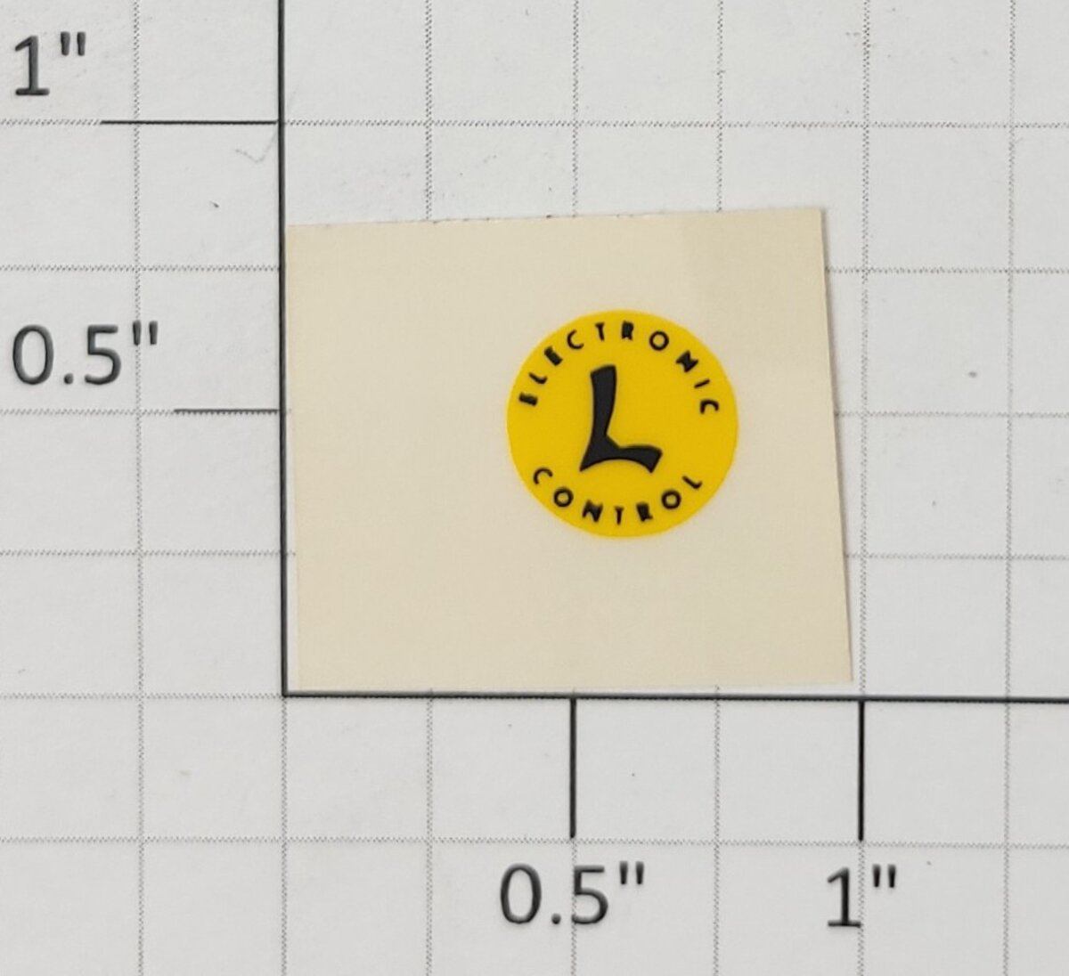 Lionel 4357-1 Yellow Electronic Control Sticker Decal