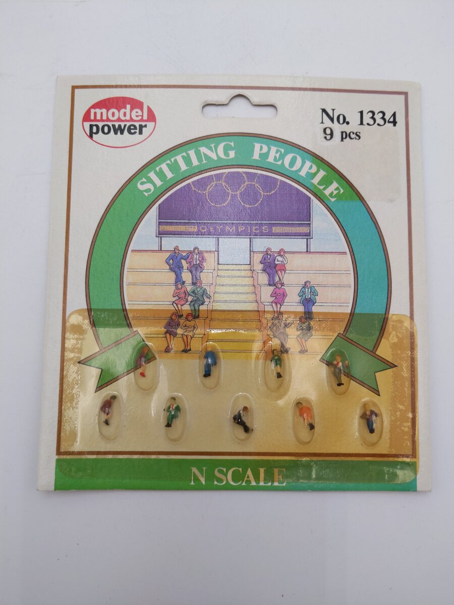 Model Power 1334 N Scale Sitting Figures (Set of 9)