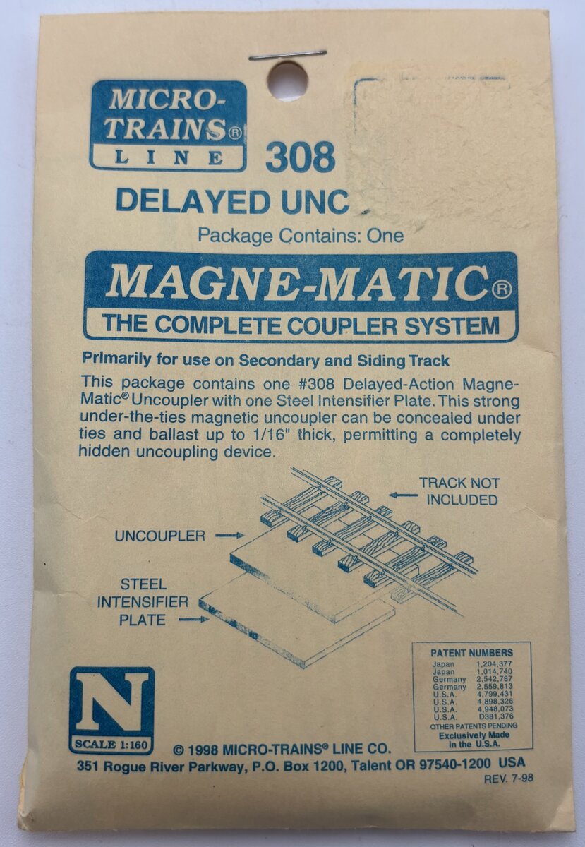 Micro-Trains 308 N Delayed Uncoupler