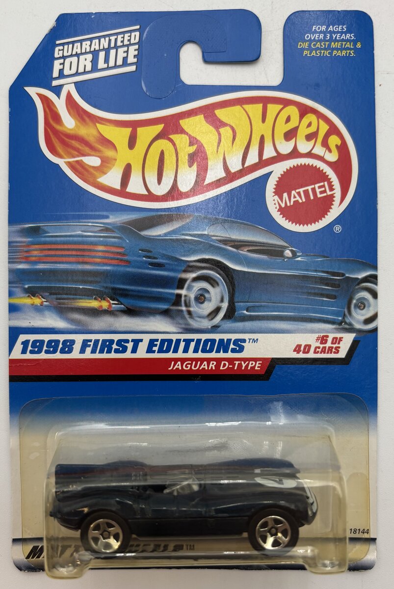 Hot Wheels 18144 1:64 #638 1998 Jaguar D-Type Mattel Wheels