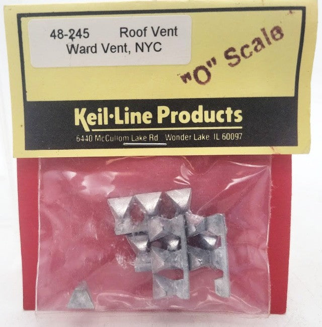 Keil-Line Products 48-245 O Scale Roof Vent Ward Clerestory Passenger Car