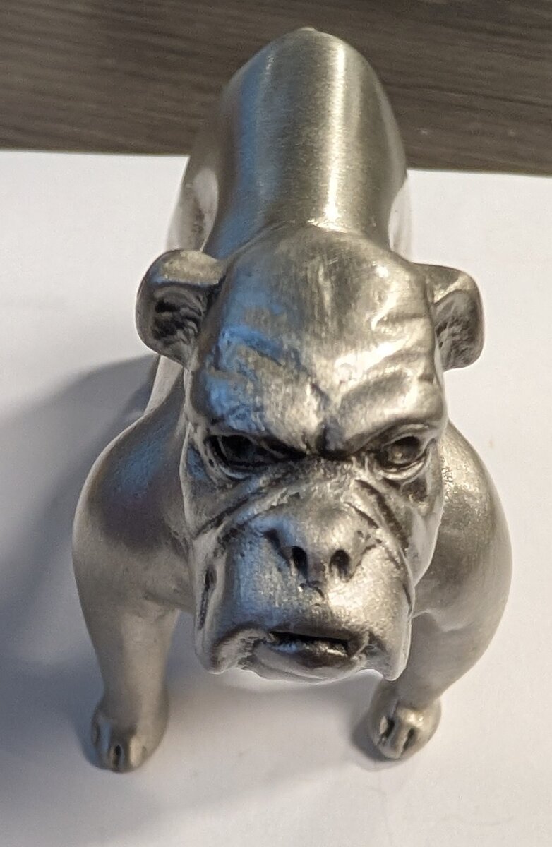 Unknown Manufacturer 87931 Vintage Mack the English Bulldog Solid Pewter