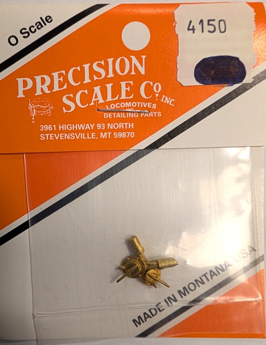 Precision Scale Co. 4150 O Scale Modern Baldwin Brass Clean-Out Plugs