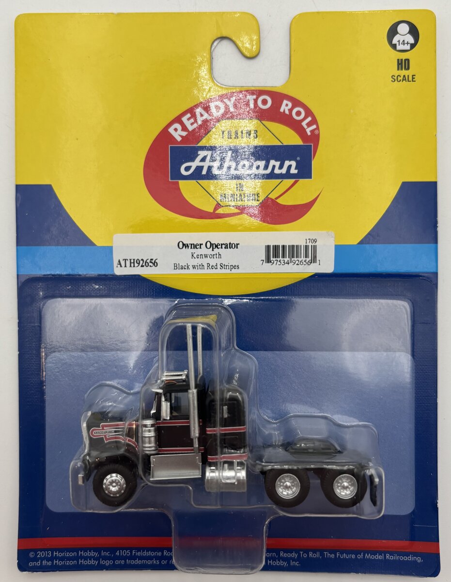 Athearn ATH92656 HO Black & White Owner Operator Kenworth