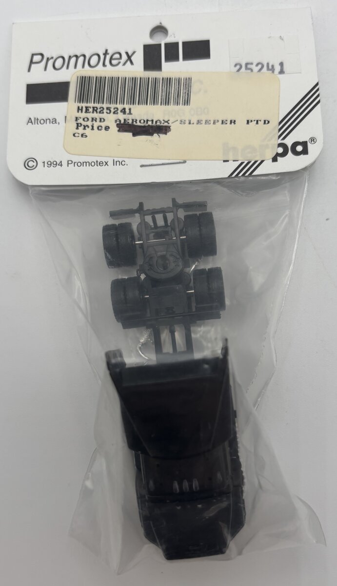 Herpa 25241 HO Black Ford Aeromax Tractor W/Sleeper
