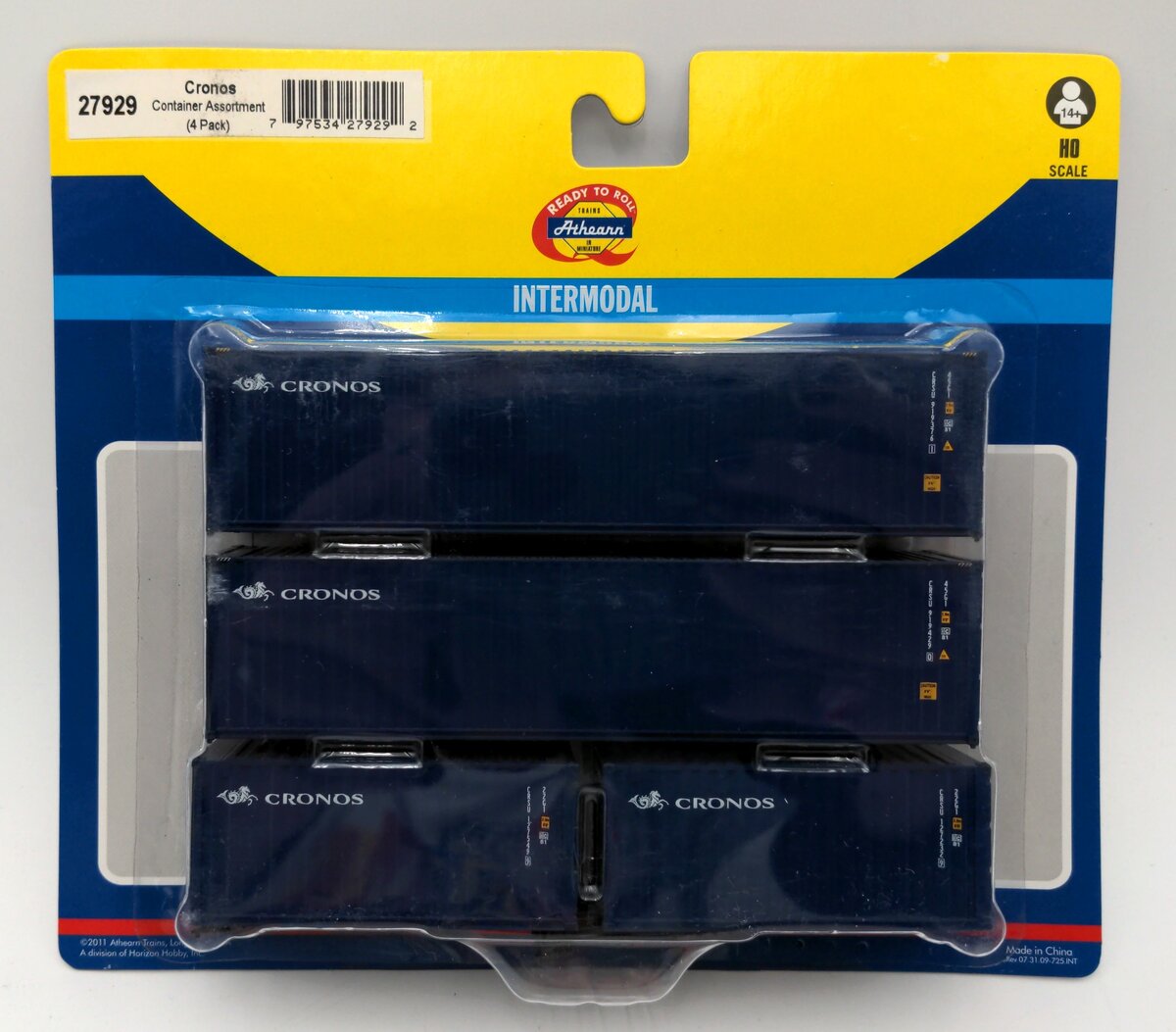 Athearn 27929 HO Scale Cronos Container Assortment (Pack of 4)
