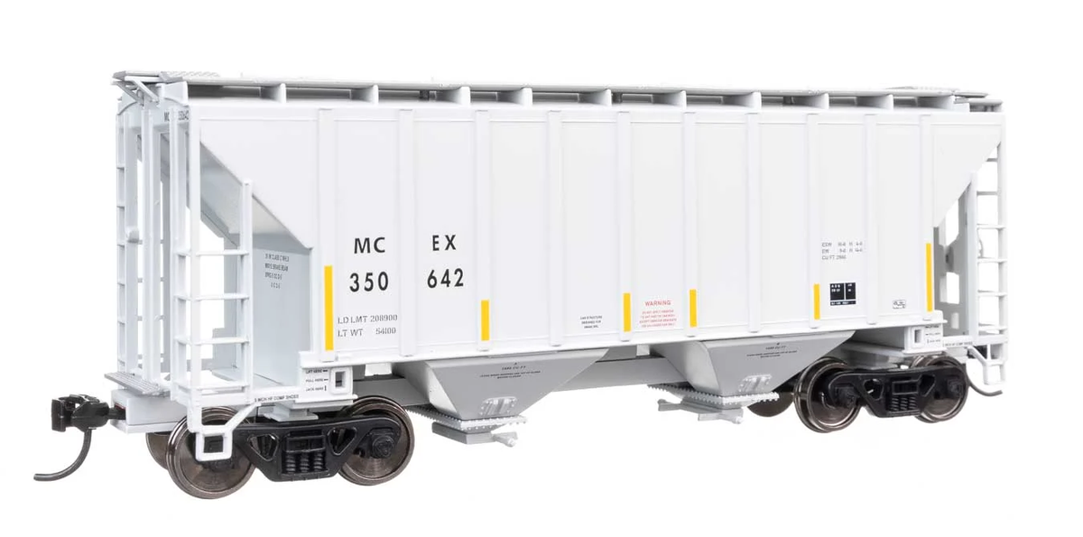 Walthers 910-8515 HO MCEX 37' 2980 Cubic-Foot 2-Bay Covered Hopper RTR #350642