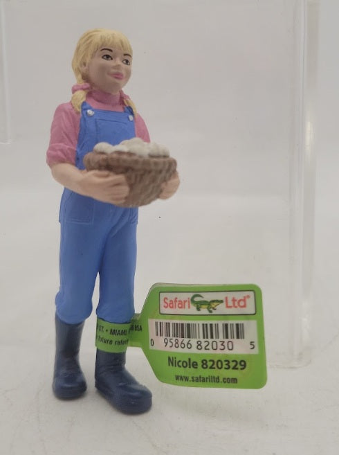 Acme 820329 By Safari Ltd Nicole The Farmer Little Girl Painted Figure Stand Up