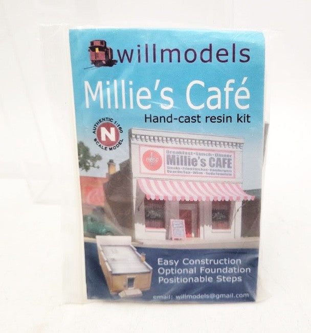 Willmodels N Scale Millie's Cafe Unpainted Hand Cast Resin Kit