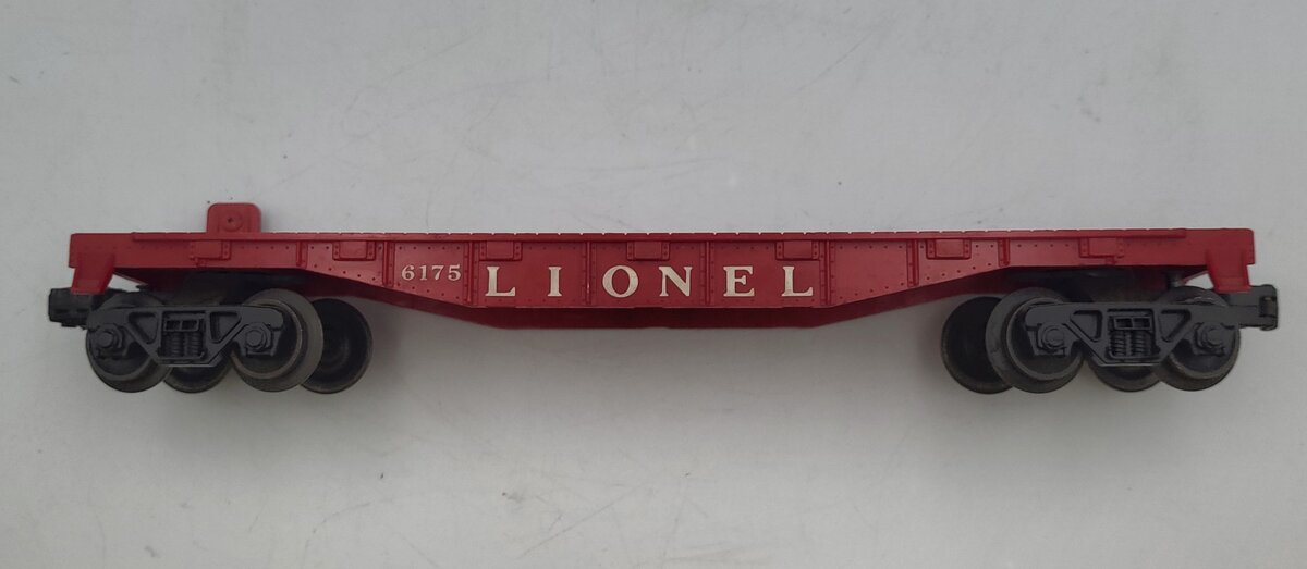 Lionel 6175-2 Red Plastic Flat Car Frame with Operating Trucks #6175