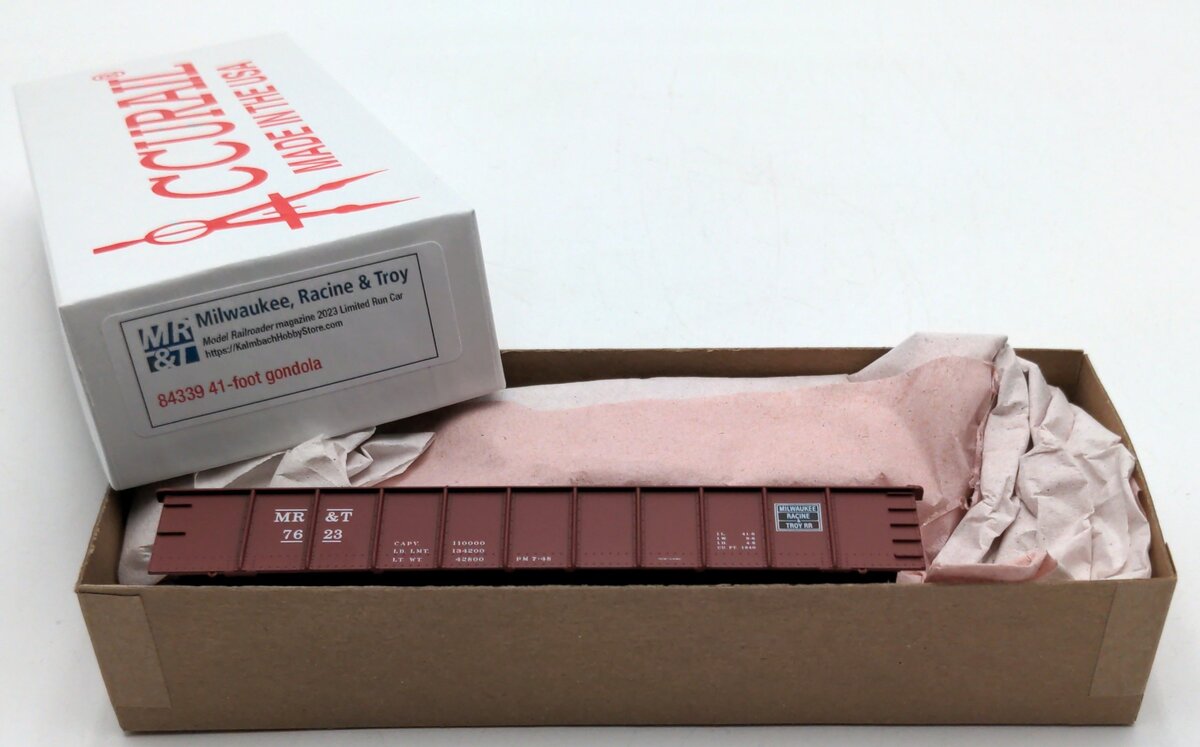 Accurail 84339 HO Scale MR&T 7623 41' Gondola Kit
