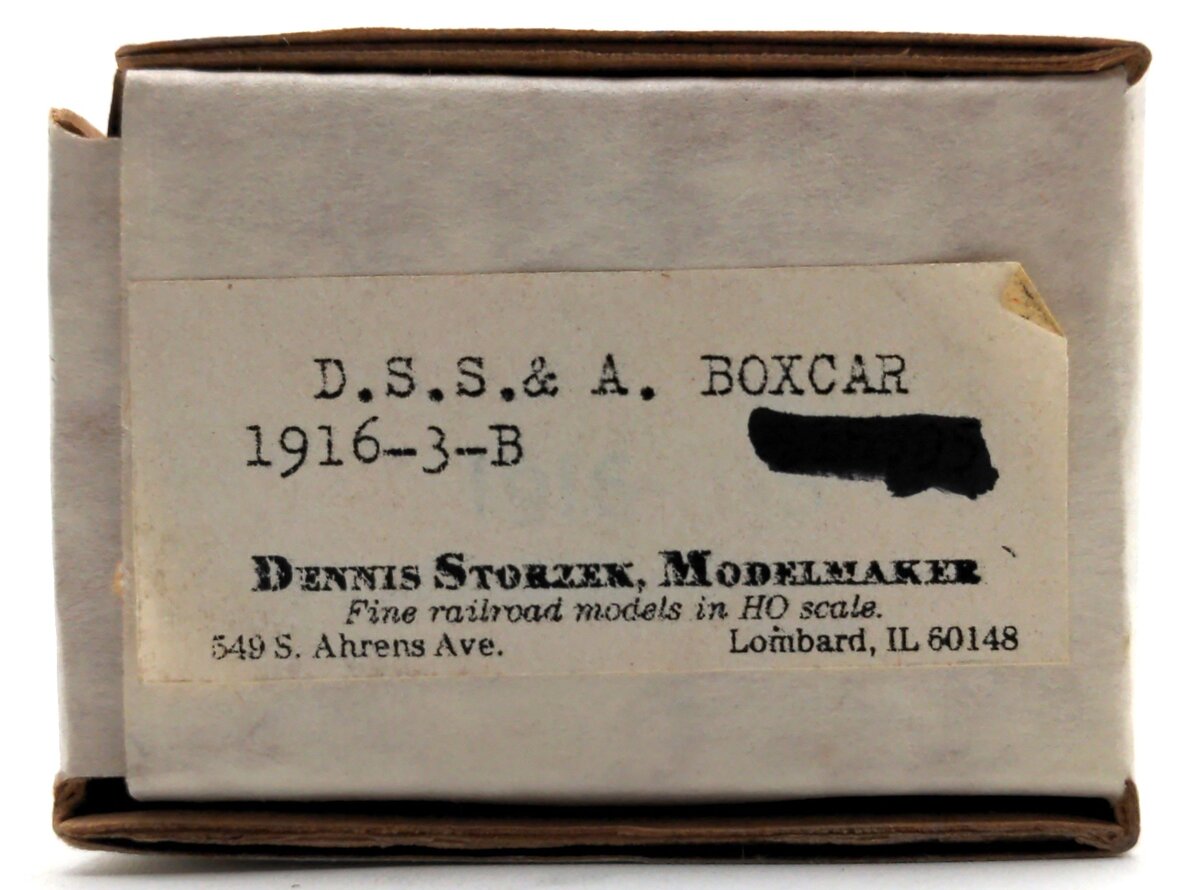 Dennis Storzek Model Maker 1916-3-B HO Scale D.S.S.&A. Boxcar Kit