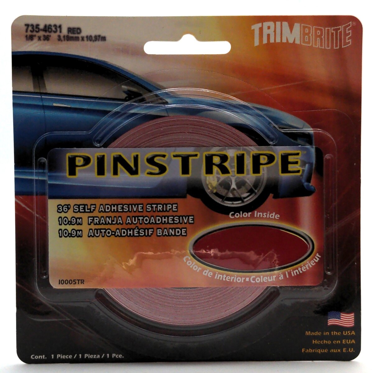 Napa 735-4631 1/8"x36" Self Adhesive Pinstripe Red