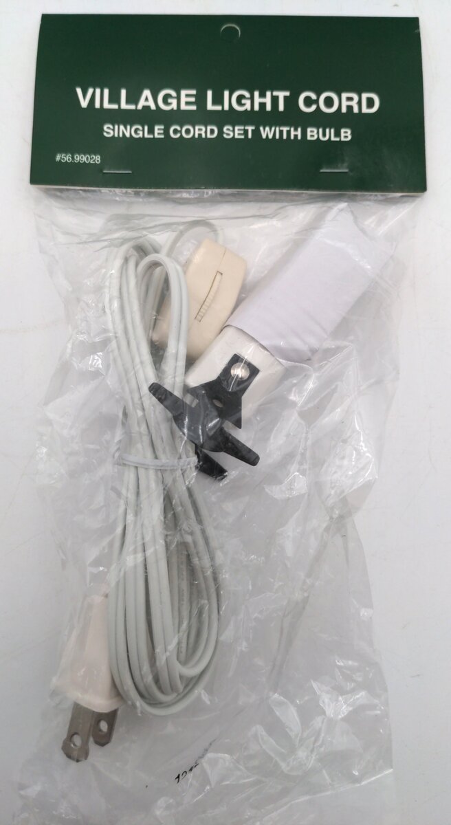Dept 56 99028 Village Light Cord Single Cord Set With Bulb