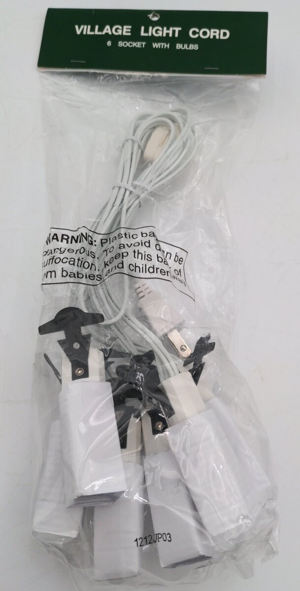 Dept 56 99279 Village Light Cord 6 Socket With Bulbs