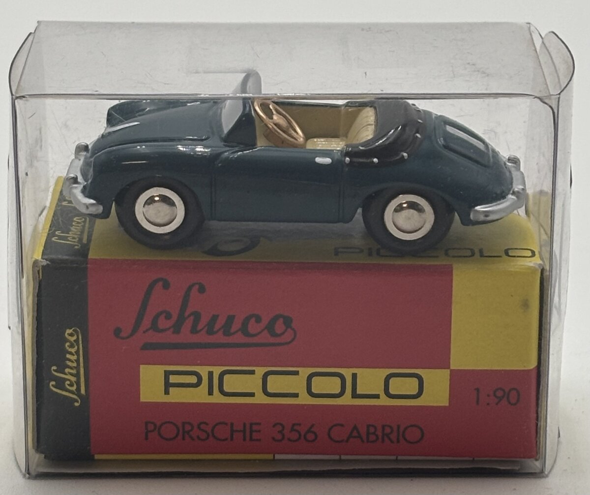 Schuco 01671 1:90 Blue Piccolo Porsche 356 A Cabrio