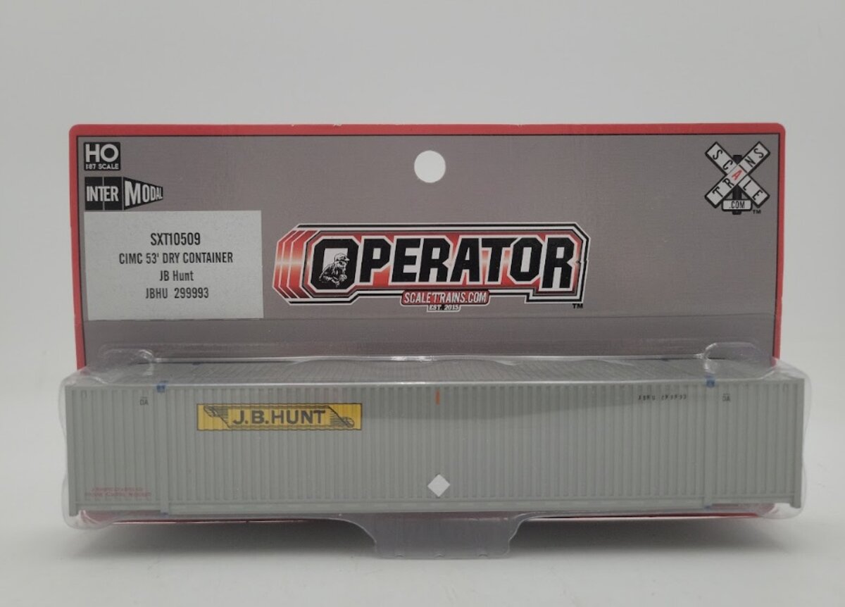 Scale Trains SXT10509 HO Scale CIMC 53' Dry Container JB Hunt Road #299993