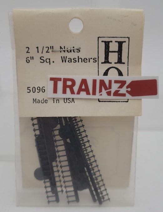 Grandt Line 5096 HO Scale 2-1/2" Nut 6” Square Washers