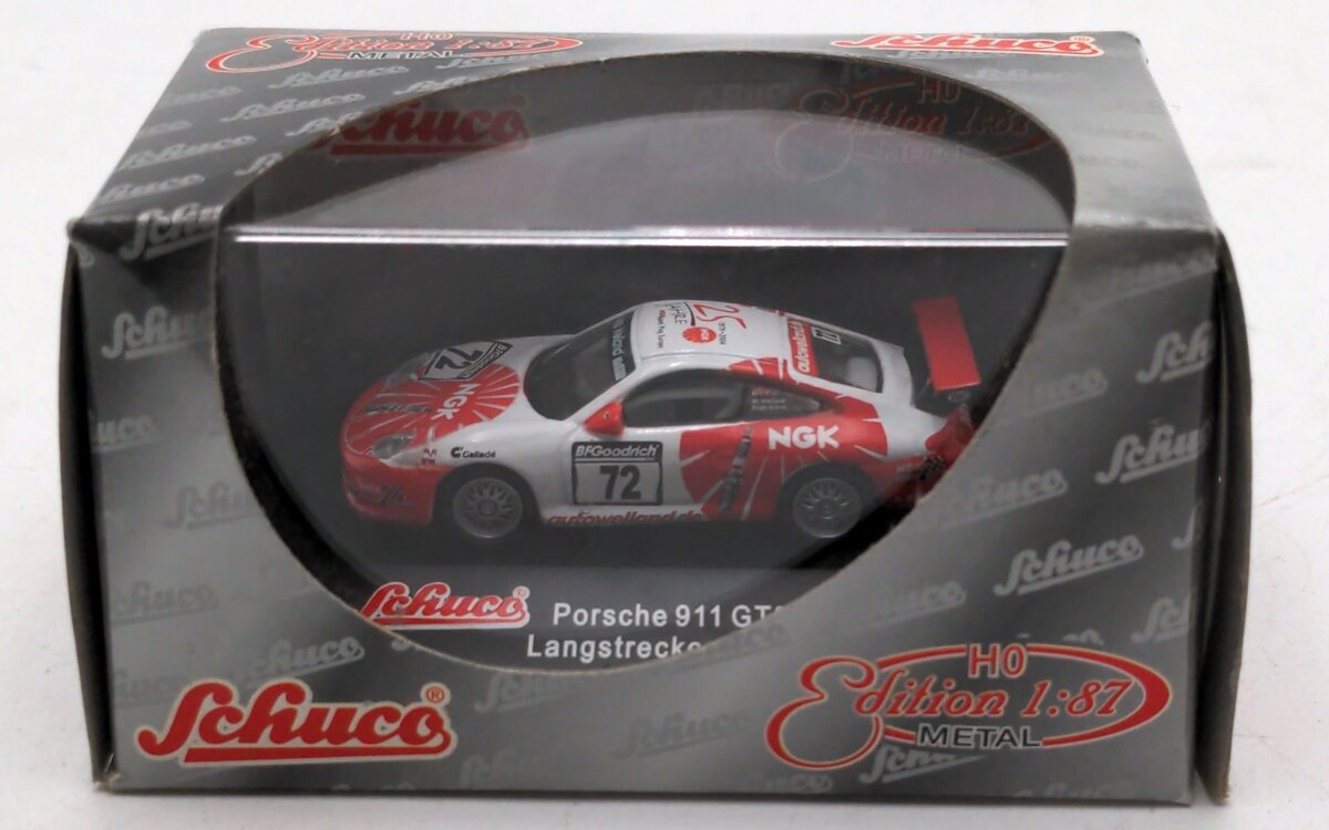 Schuco 25012 1:87 Scale Porsche 911GT13 Cup "NGK" Diecast Model