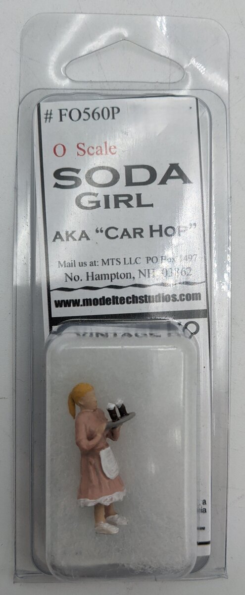Model Tech Studios FO560P O Scale Soda Girl Figure