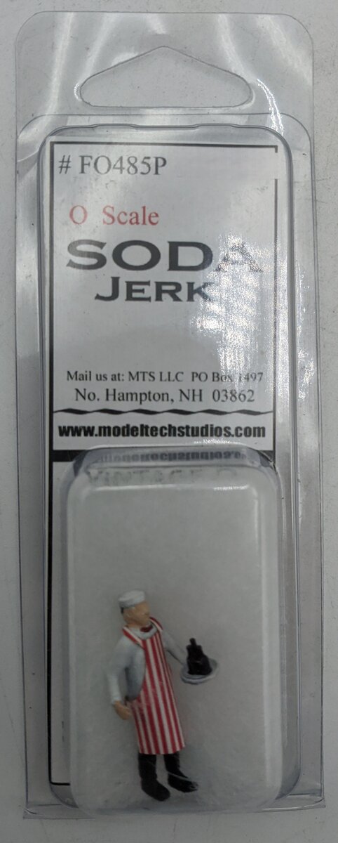 Model Tech Studios FO485P O Scale Soda Jerk Figure