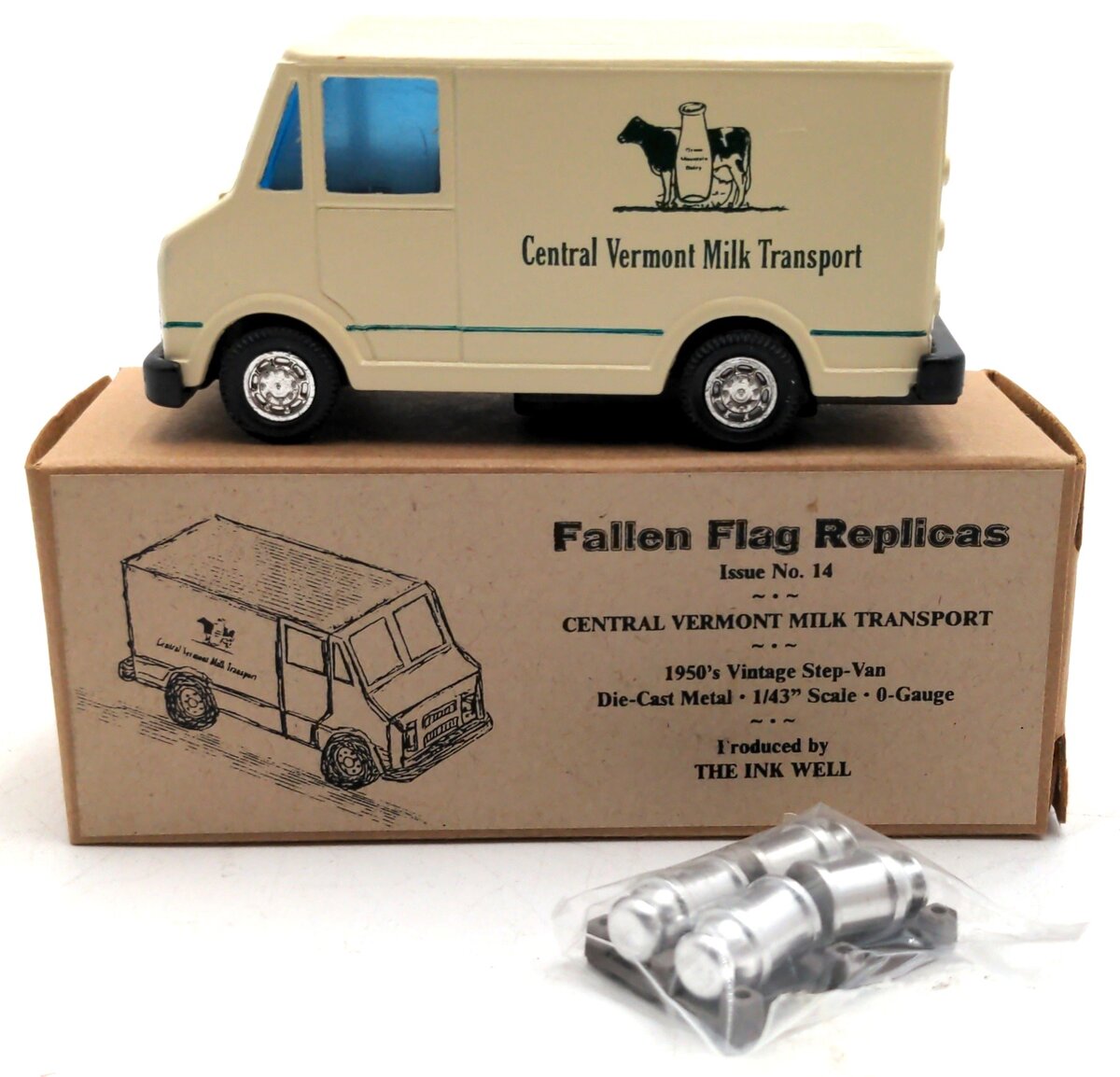 The Ink Well 14 1:43 Scale 1950s Vintage Step Van Central Vermont Milk Transport