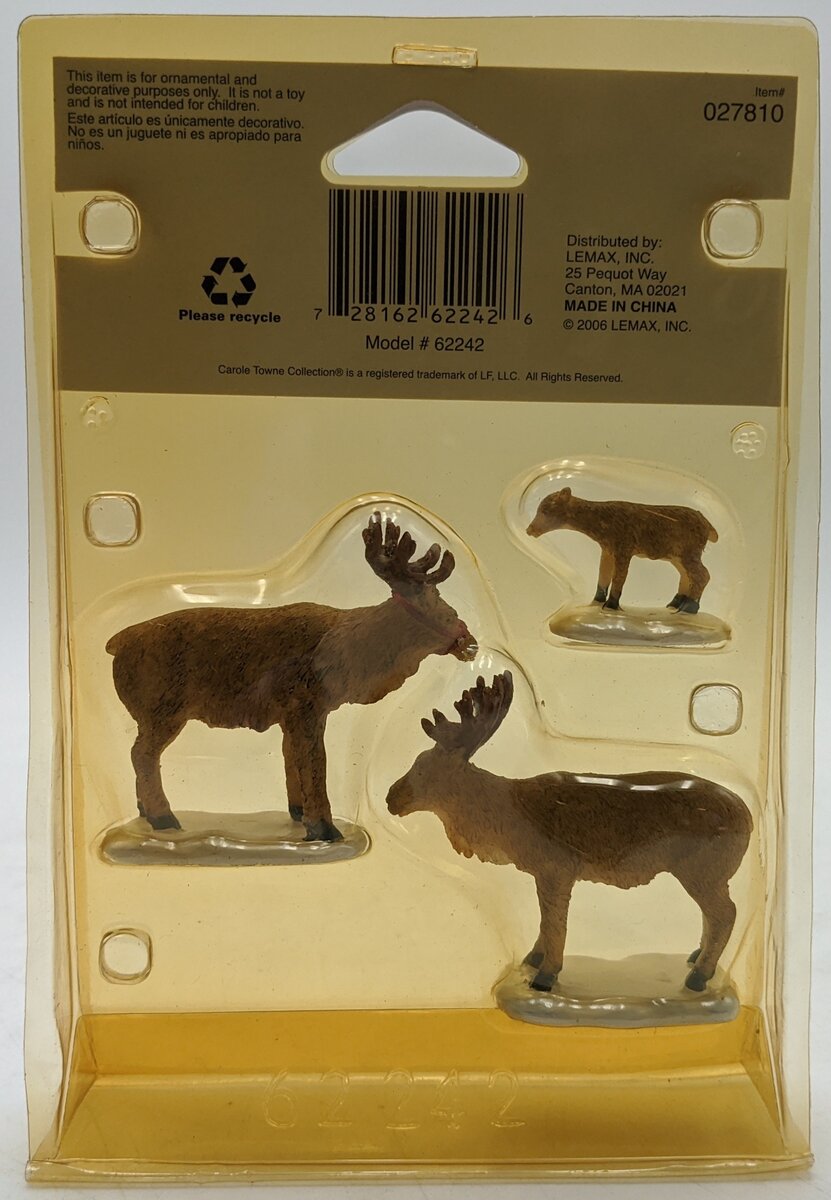 Lemax 027810 Carole Town Set Of 3 Reindeer