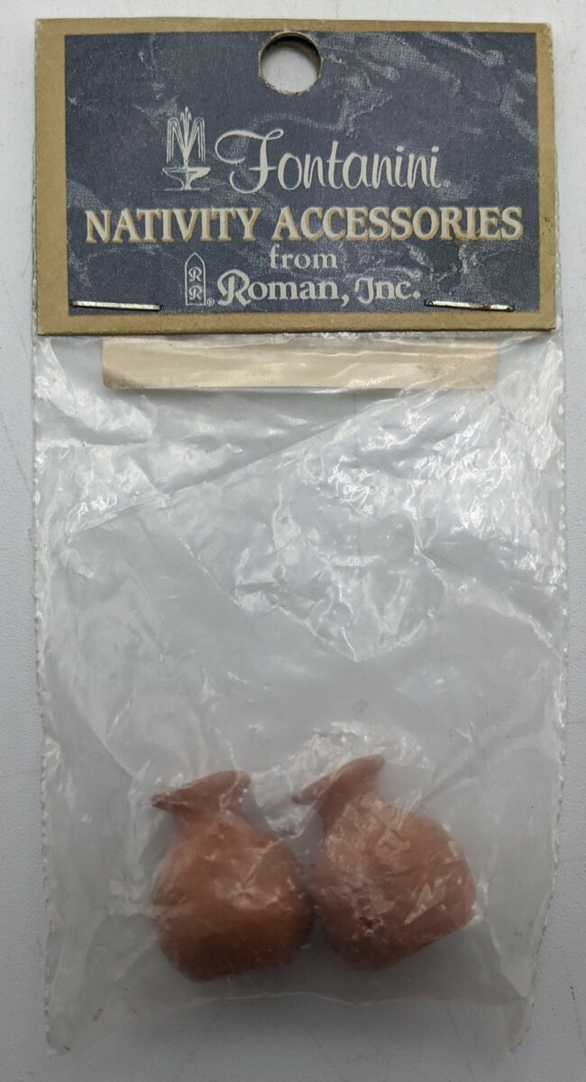 Roman Inc. Fontanini Nativity Accessories Miniature Terracotta Jugs (2-Pack)