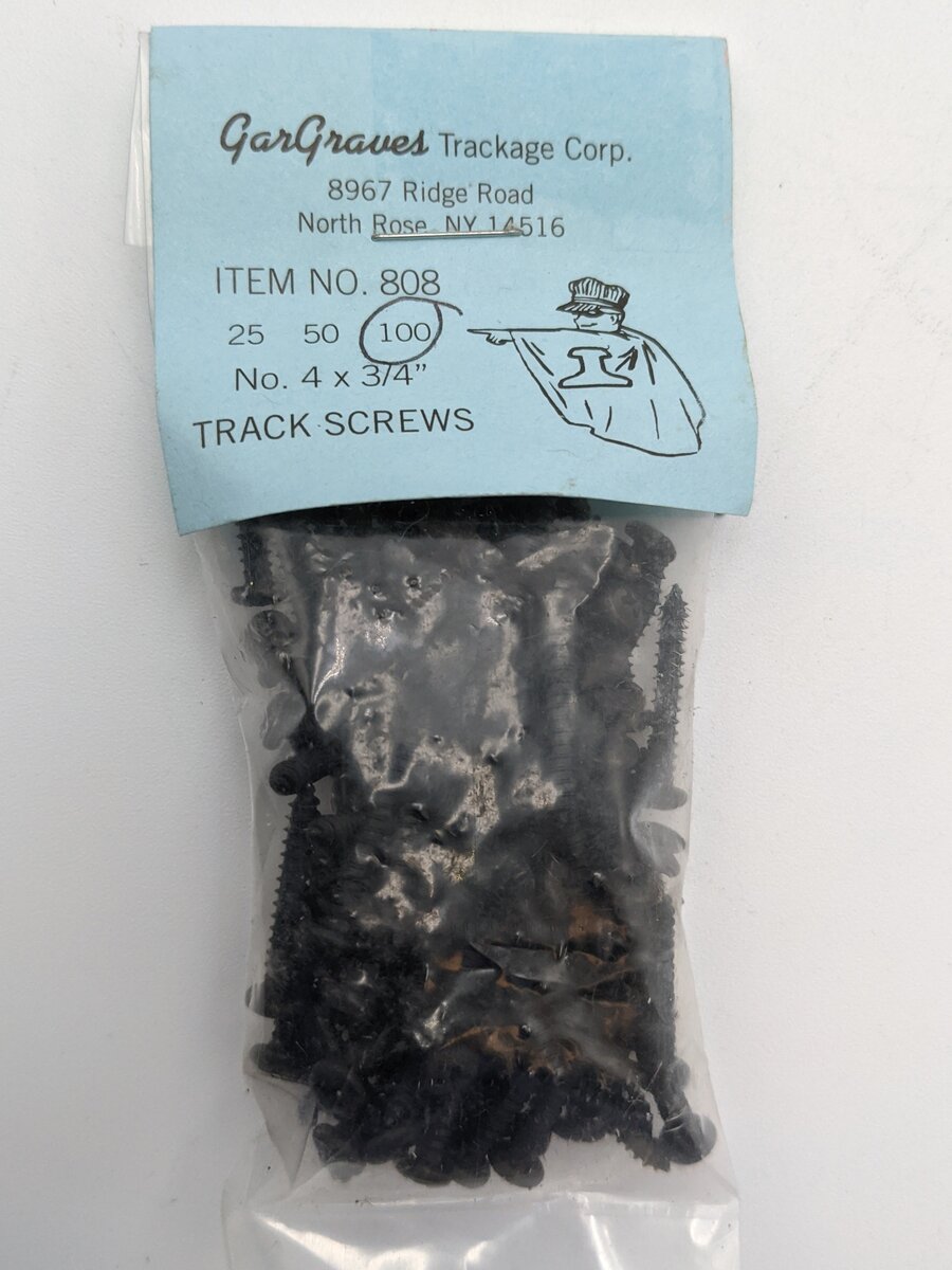 Gargraves 808 No. 4 x 3/4" Track Screws (100-Pack)